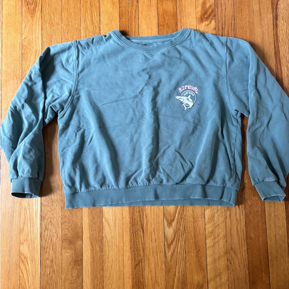 Green RipCurl Crewneck Sweatshirt with Graphics